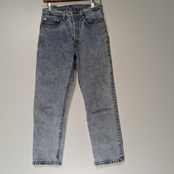 Levi's 501 Faded High Waist Jeans Size 26 Length 26 - Picture 1 of 6